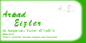 arpad eizler business card